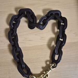 SOLD NWOT Coach Short Leather Link Chain Strap